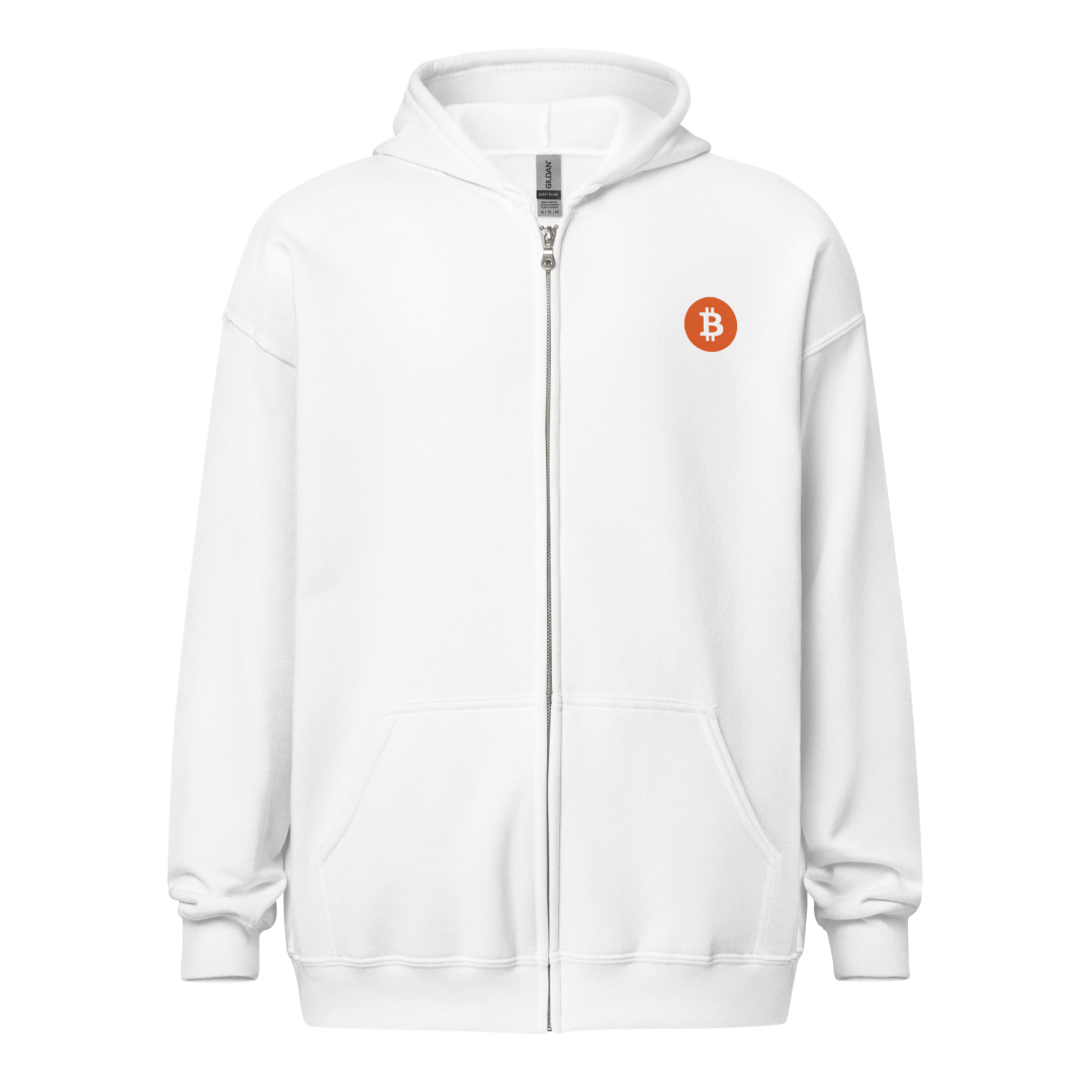 Sweat à capuche Bitcoin blanc